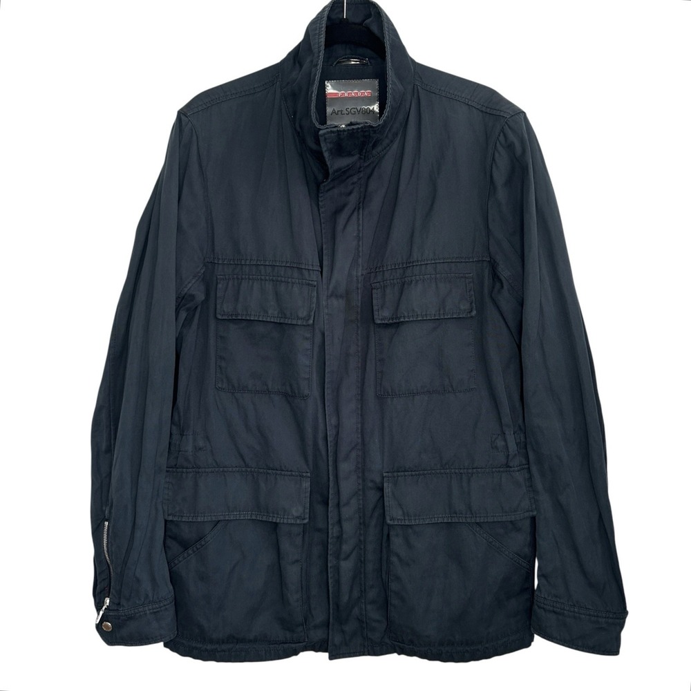 Vintage Y2k PRADA Field Jacket IT 52 L Art. SGV804 Archival 90s Utility NO Hood